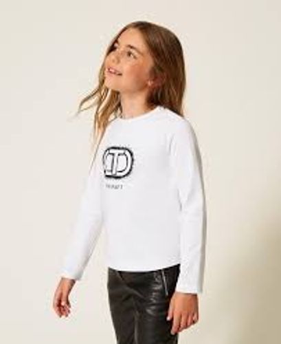 T-shirt with Oval T logo print