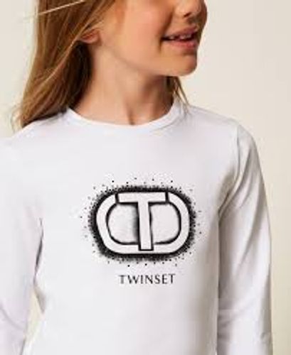 T-shirt with Oval T logo print