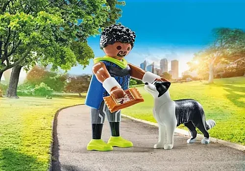 משחק פליימוביל איש ספורטיבי עם בורדר קולי ואביזרים לגילאי 4+
