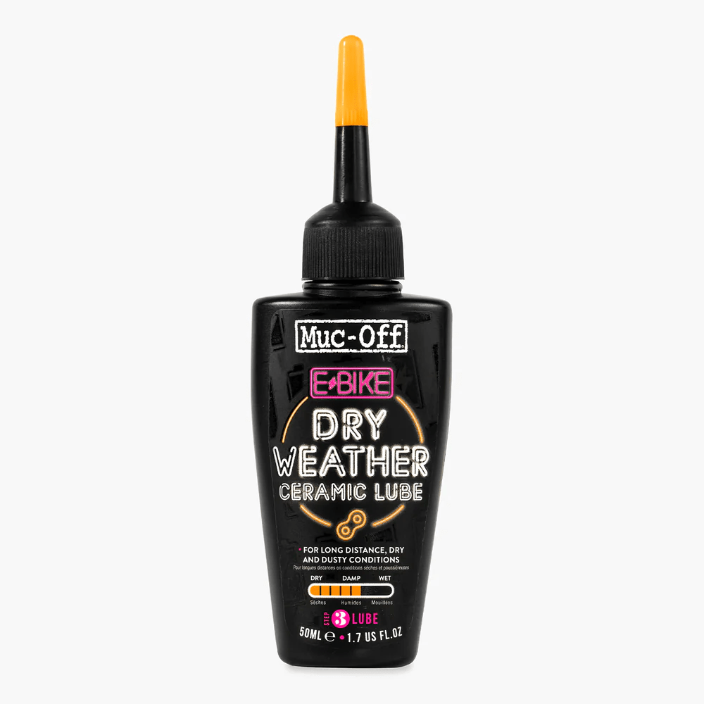 שמן שרשרת יבש לאופניים חשמליים - MUC-OFF EBIKE DRY CHAIN LUBE 50ML