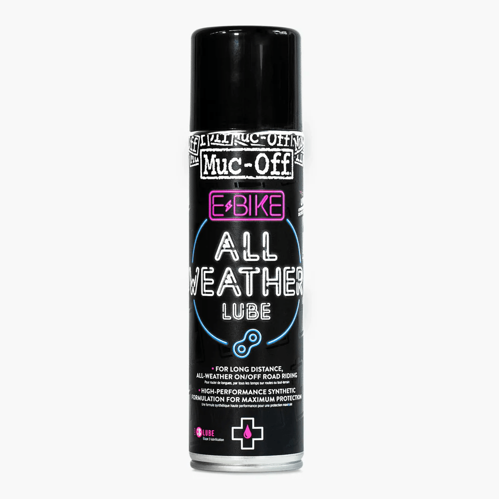 שמן שרשרת יבש לאופניים חשמליים - MUC-OFF EBIKE ALL WEATHER CHAIN LUBE 250ML