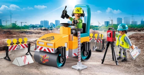 משחק פליימוביל עובדים עם מכבש קיטור ואיתות לגילאי 4+