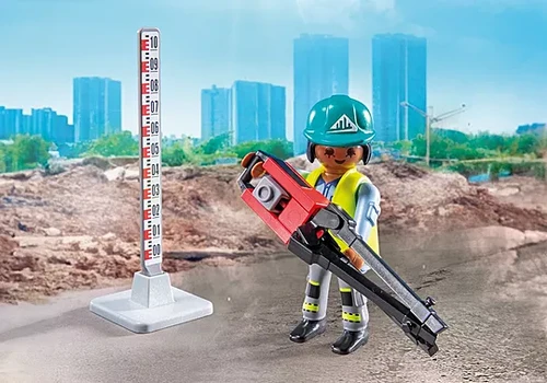 משחק פליימוביל עובדים עם מכבש קיטור ואיתות לגילאי 4+