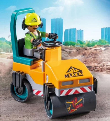משחק פליימוביל עובדים עם מכבש קיטור ואיתות לגילאי 4+