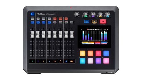 מיקסר הקלטה לפודקאסט Tascam Mixcast 4