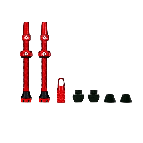 זוג ונטילים לטיובלס מאק אוף אדום - MUC-OFF TUBLESS VALVES V2 60MM