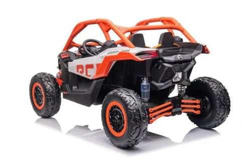 באגי ממונע 24V מאבריק קאן אם Mavic CAM AM עם גלגלי גומי EAV, אורות, שלט ובולמי זעזועים - שחור/צהוב