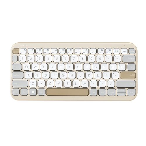 מקלדת אלחוטית Asus KW100 Marshmallow Bluetooth - עברית / אנגלית, צבע לבן