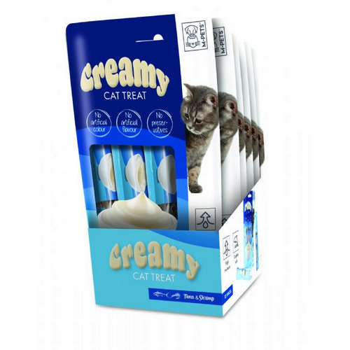 אמ פטס M-Pets חטיף שלוקים לחתול טונה ושרימפס 4 יחידות