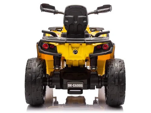 טרקטורון אאוטלנדר CAN AM Outlander 24V חשמלי לילדים עם צמיגי EVA, אורות ומערכת מולטימדיה - שחור/צהוב