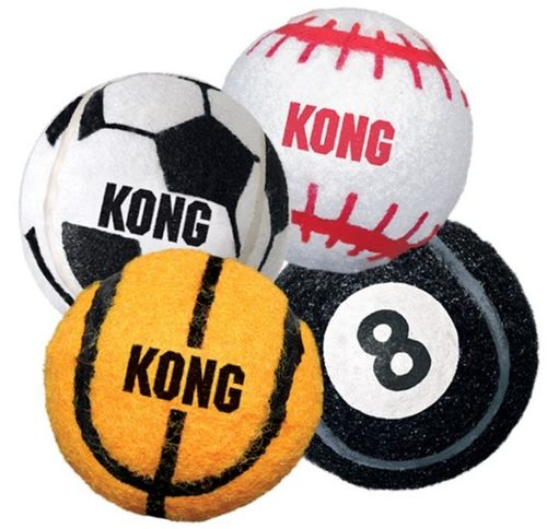 משחק לכלב שלישיית כדורי ספורט קונג קטנים - Kong sport ball