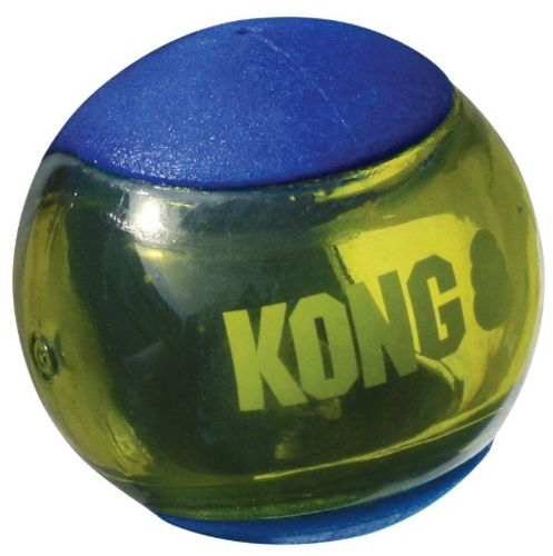 משחק לכלב שלישיית כדורי גומי מצפצפים - Kong Squeezz Action Ball