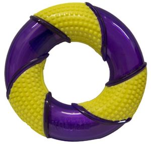 משחק לכלב קונג סקוויז בייטז טבעת גדולה - Kong Squeezz Bitz Ring