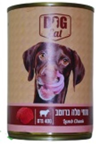 שימורי דוגאיט נתחי טלה ברוטב לכלבים 400 גרם - DogEat Lamb