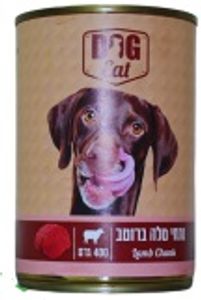 שימורי דוגאיט נתחי טלה ברוטב לכלבים 400 גרם - DogEat Lamb
