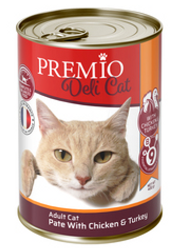 פרמיו דלי קט לחתול בוגר פטה עוף והודו 400 גרם - Premio