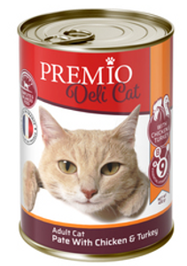 פרמיו דלי קט לחתול בוגר פטה עוף והודו 400 גרם - Premio