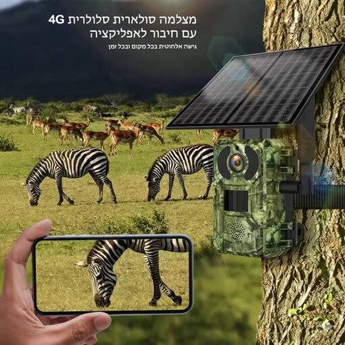 מצלמת שטח סולארית סלולרית עם חיבור לאפליקציה