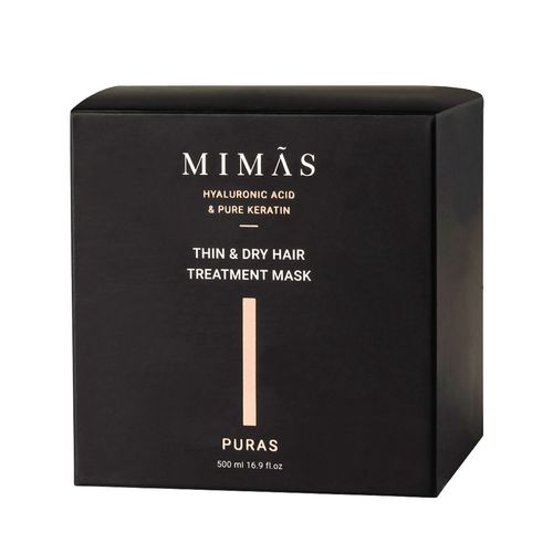 מסכה לשיער דק ושביר MIMAS מועשרת בחומצה היאלורונית וקרטין טהור מימאס 500 מ