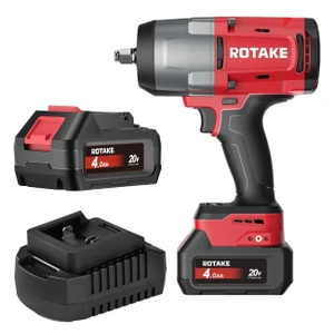 מפתח אימפקט 1/2" Rotake T3 ‏18V מומנט שחרור 1,880 Nm + שליטה חכמה + זוג סוללות 4A + מטען במזוודה