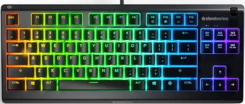 מקלדת גיימינג קטנה SteelSeries Apex 3 TKL RGB - צבע שחור