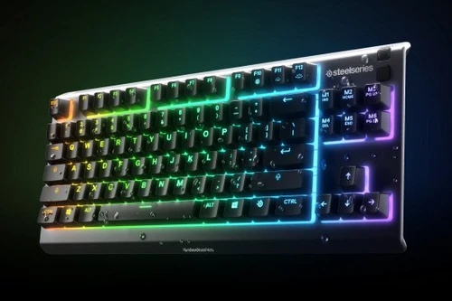 מקלדת גיימינג קטנה SteelSeries Apex 3 TKL RGB - צבע שחור