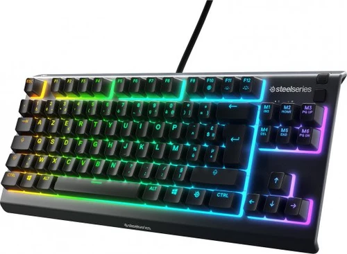 מקלדת גיימינג קטנה SteelSeries Apex 3 TKL RGB - צבע שחור