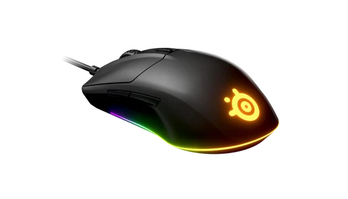 עכבר גיימינג חוטי כולל תאורה SteelSeries Rival 3 BLK
