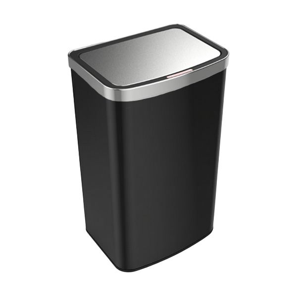 פח אשפה מלבני עם פתיחה בלחיצה 40L, דגם G200 שחור מט