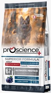 פרו סיינס מזון לכלבים סלמון ואוכמניות 12 ק"ג Pro Science