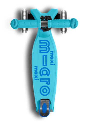 קורקינט מקסי מיקרו דלוקס לד מתקפל Maxi Deluxe Foldable Led כחול בהיר