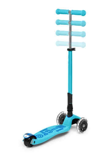קורקינט מקסי מיקרו דלוקס לד מתקפל Maxi Deluxe Foldable Led כחול בהיר