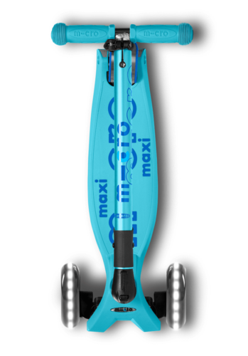 קורקינט מקסי מיקרו דלוקס לד מתקפל Maxi Deluxe Foldable Led כחול בהיר