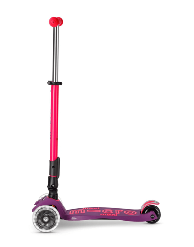 קורקינט מקסי מיקרו דלוקס לד מתקפל Maxi Deluxe Foldable Led ורוד ניאון