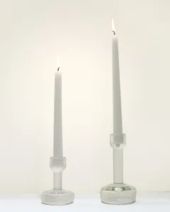 זוג פמוטים זכוכית שקוף