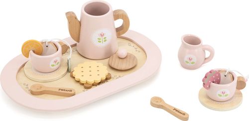 ערכה להגשת תה מעץ 26 חלקים