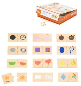 פאזל התאמת צורות וצלליות מעץ