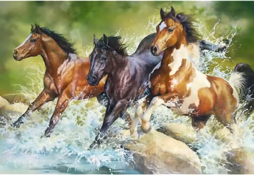 אריזת פאזל Trefl Wild Horses – פאזל Premium 1500 חלקים