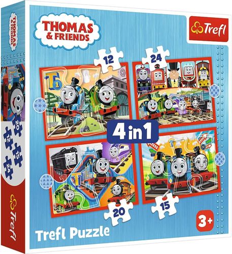 סט 4 פאזלים Trefl Thomas & Friends – תומאס הקטר וחבריו בציורים צבעוניים
