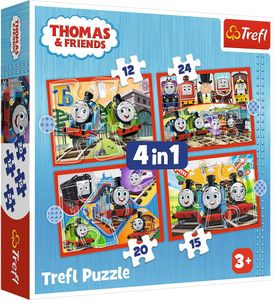 Trefl Thomas & Friends – סט 4-ב-1 (12/15/20/24 חלקים)