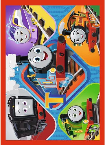 אריזת פאזל Trefl Thomas & Friends – סט 4 פאזלים לילדים (12–24 חלקים)