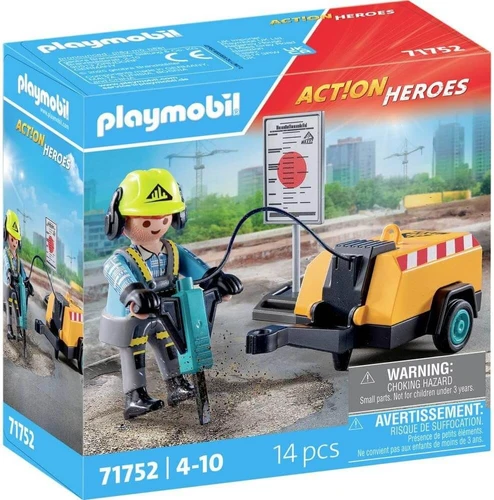 משחק פליימוביל עובד עם פטיש אוויר ואיתות לגילאי 4+