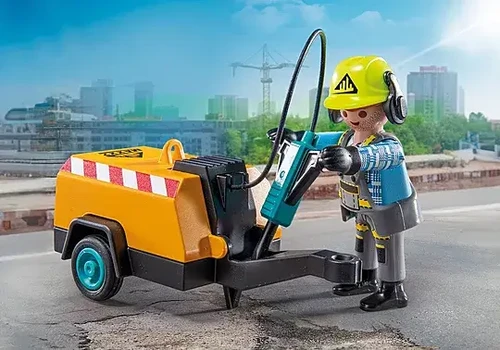 משחק פליימוביל עובד עם פטיש אוויר ואיתות לגילאי 4+