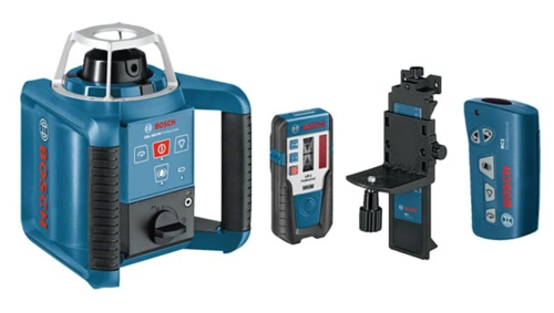 פלס לייזר מסתובב ירוק עד 300 מטר GRL 300 HVG + קולט קרן + תושבת + שלט - BOSHE - יבואן רשמי
