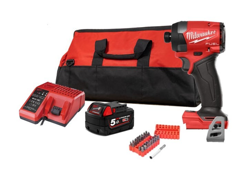 מברגת אימפקט 18V FUEL - דור 4 + סוללה 5A מטען ותיק