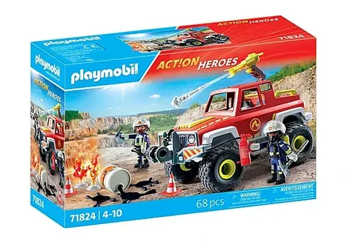 משחק פליימוביל כבאית עם פחית בנזין בוערת לגילאי 4+