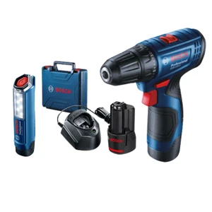 מברגת בוש נטענת 12V GSR 120-LI Professional כולל סוללות ומזוודה + פנס