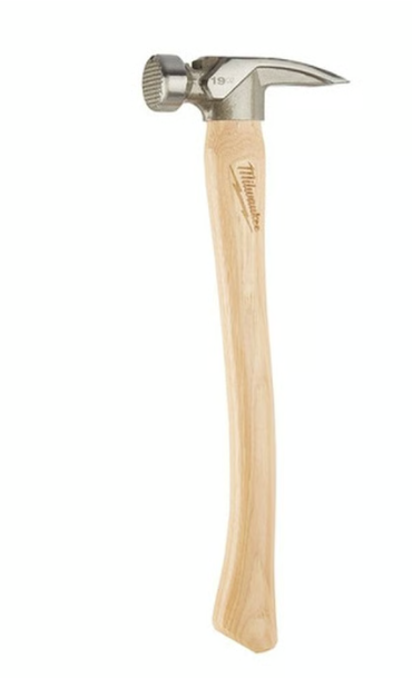 פטיש טפסנים מילווקי 19oz עם מגנט למסמרים וראש מחורר דגם 48-22-9419 מבית MILWAUKEE