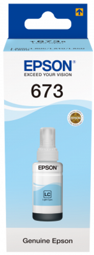 בקבוק דיו ציאן בהיר EPSON EcoTank T6735 70ml