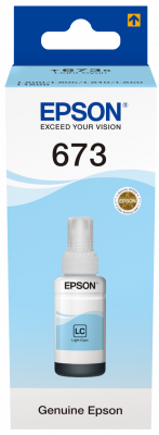 בקבוק דיו ציאן בהיר EPSON EcoTank T6735 70ml